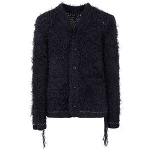 Sacai Men Furry Knit Cardigan